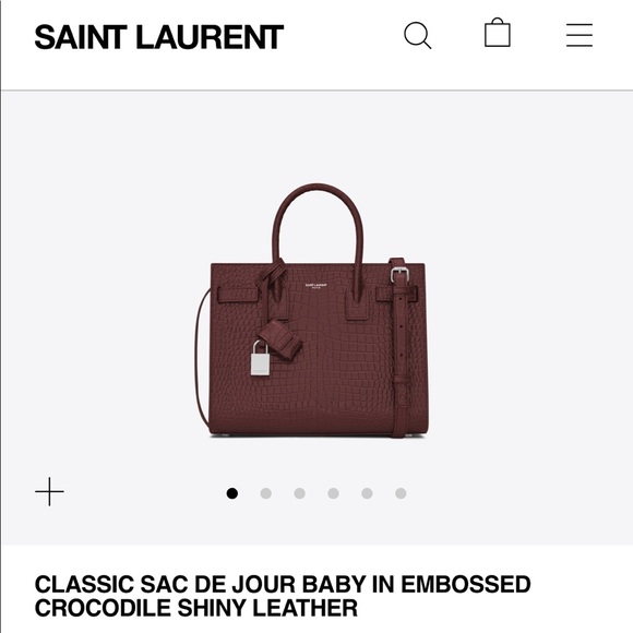 Saint Laurent Handbags - YSL Sac de Jour Baby -Crocodile Embossed Leather
